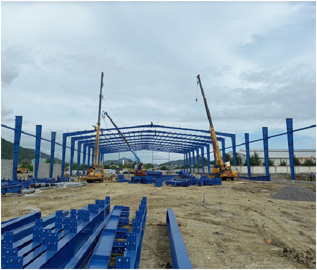 Lắp đặt khung kèo thép từ ngày 08/12/2020