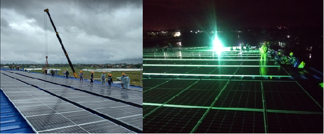 Thời gian ngắn nên thi công trong thời tiết mưa và xuyên đêm.