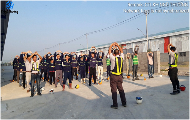 Sinh hoạt an toàn vào mỗi đầu giờ làm việc.