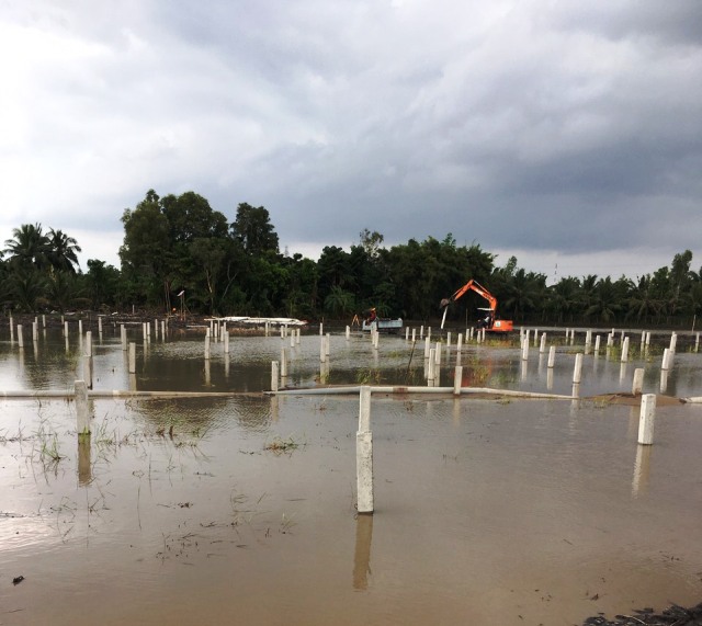 Thi công công tác móng cho khung