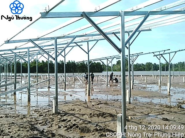 Lắp đặt khung đỡ