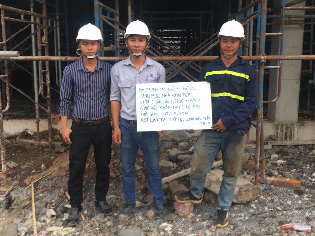 Qúa trình nghiệm thu chuyển công đoạn